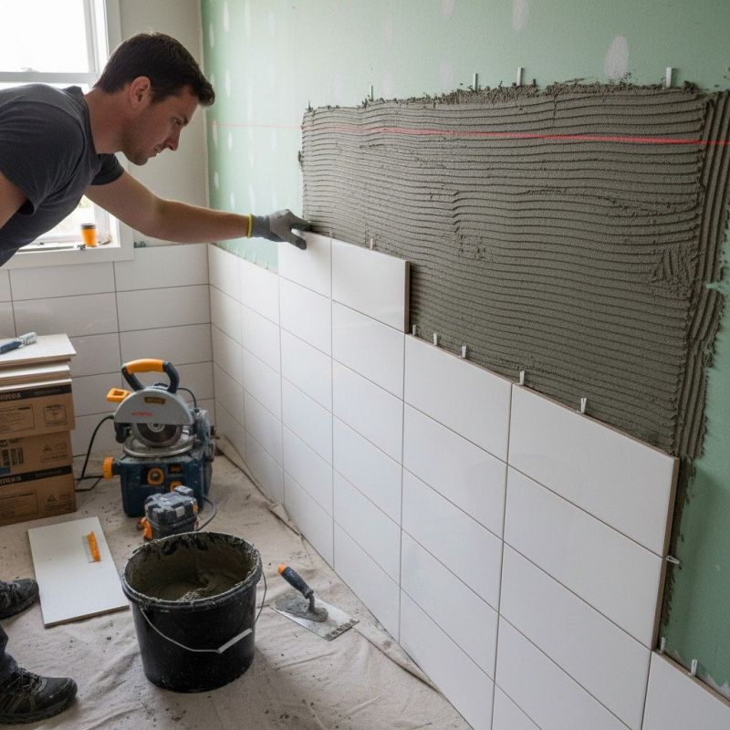 Tin Wall Tile Installation